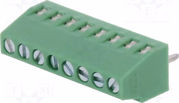 1 x Profilo di fissaggio per connettori da 2,54 mm con angolo di 90°. Connettori: 8 MPT 0,5 / 8-2,54. Codice prodotto: 1725711. Profilo di fissaggio