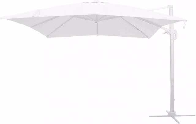 Ombrellone da Giardino con Led Pitagora 3x4 m in Alluminio Bianco Telo Bianco