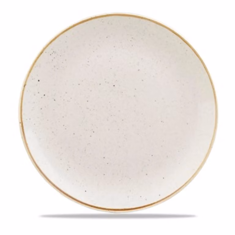 Piatto piano in porcellana bianco stone, diam. 32cm, 12 pezzi