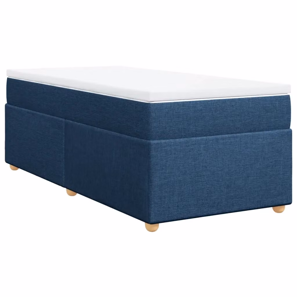 Letto con Giroletto a Molle e Materasso vidaXL Blu e Bianco L 90 cm x P 200 cm – 2