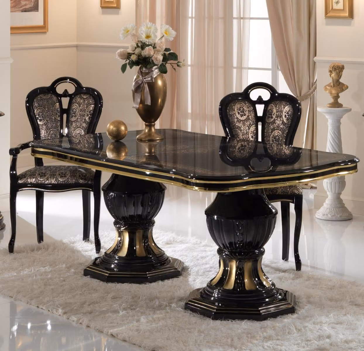 Italienische Designer Möbel Tisch Sessel Ess Zimmer Klassische Möbel Tische