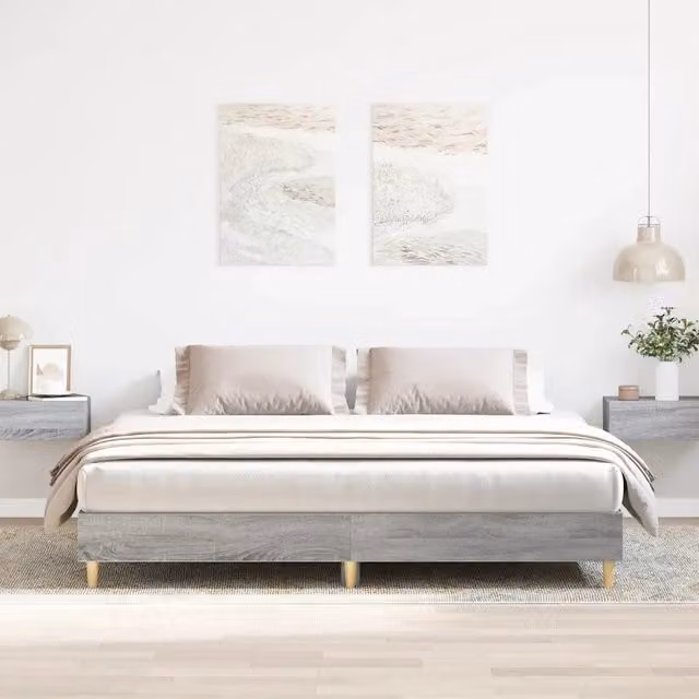 Giroletto senza materasso vidaXL Sonoma Grigio L/P/H: 203 x 200 x 25 cm