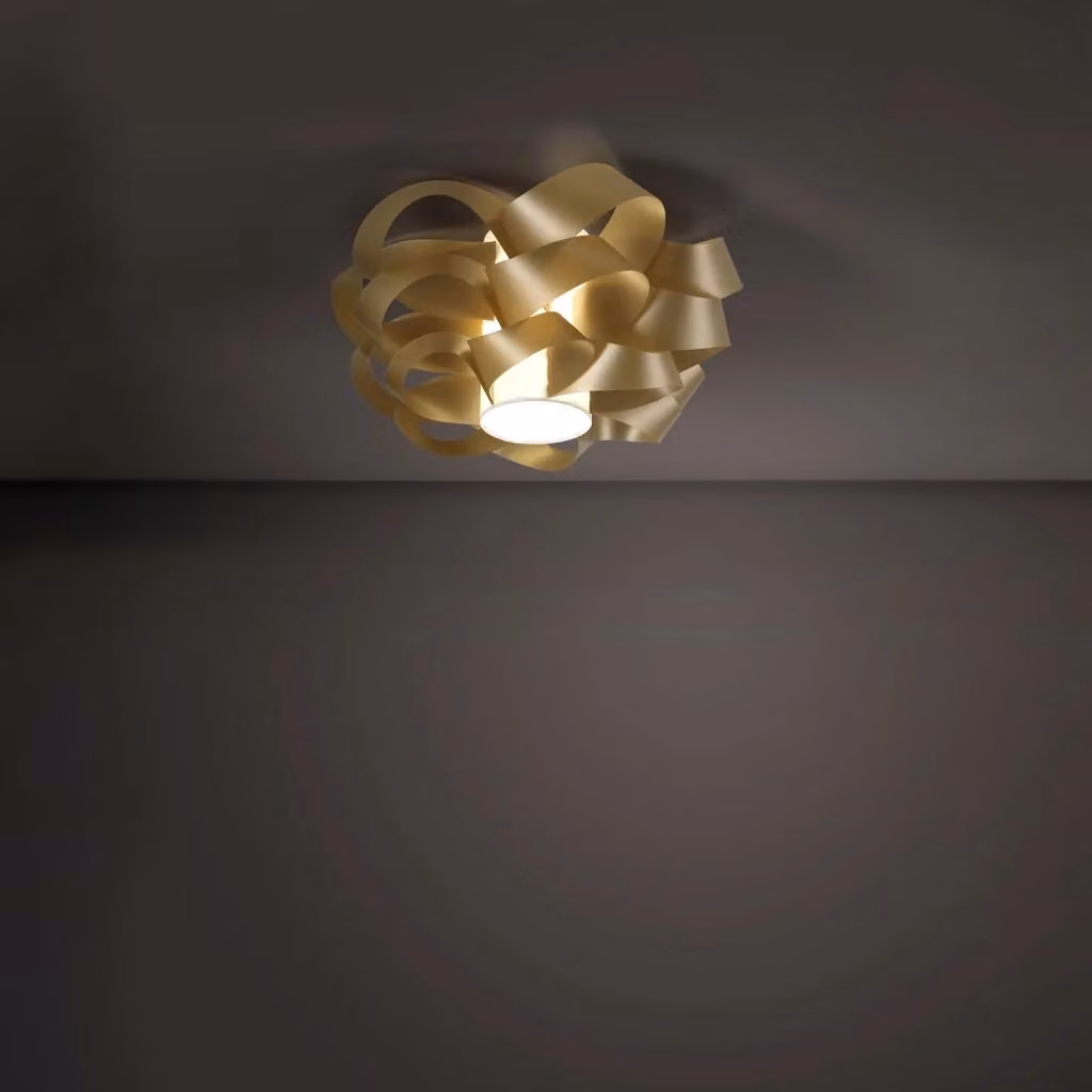 Plafoniera Moderna Cloud Polilux Linea Zero Gold/Brass con 1 Luce E27 – 2
