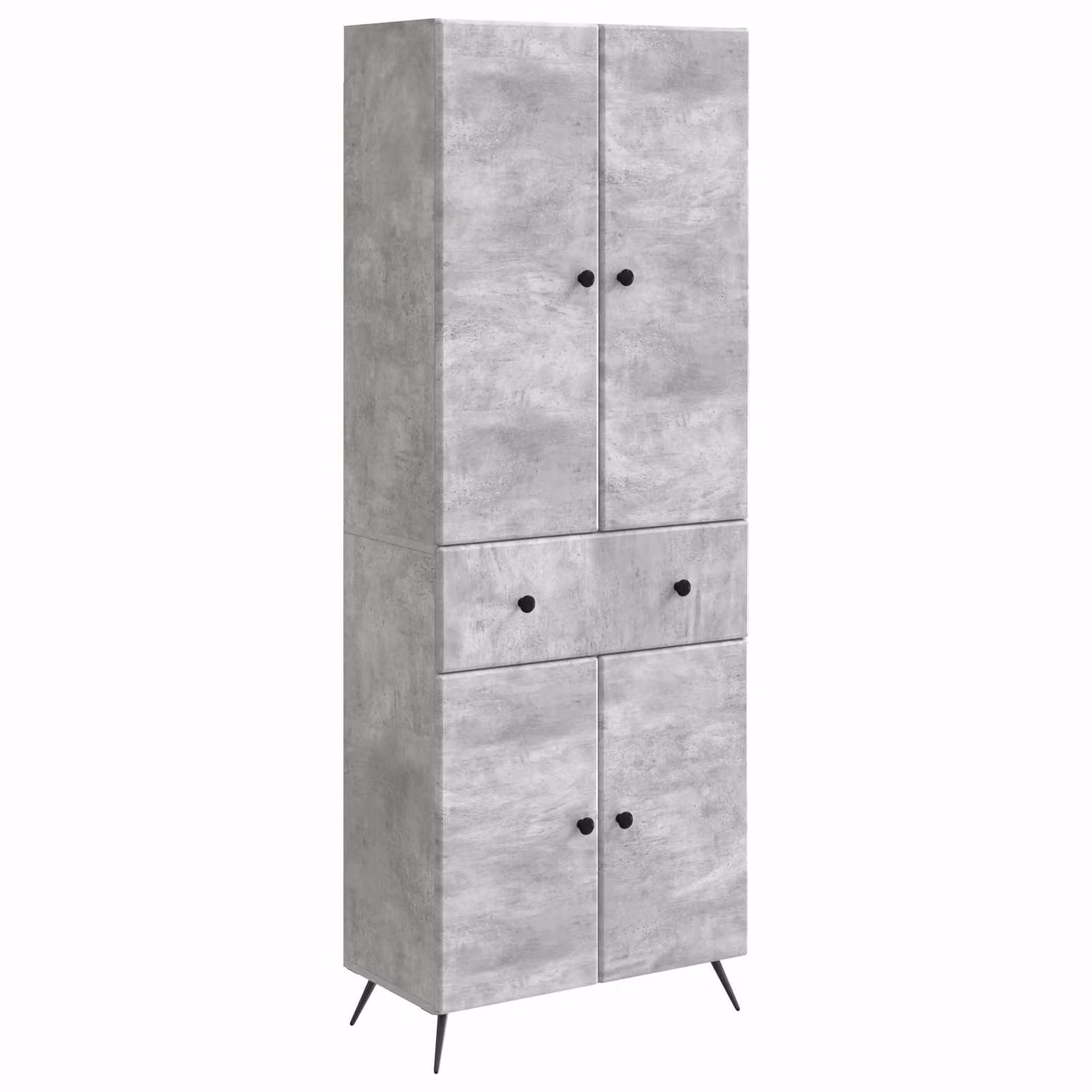 Set di 2 mobili moderni vidaXL in MDF Grigio Matt con ante a battente e ripiani interni L/P/H: 90 x 49,2 x 66 cm
