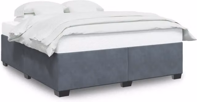 Letto matrimoniale | Letto per adulti | Giroletto senza Materasso Grigio Scuro 180x200 cm Velluto