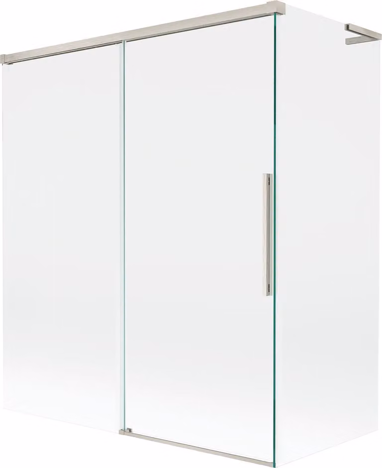 Mexen Rox L paratia da bagno a 2 ante scorrevoli 140 + 70 x 150 cm, trasparente, nichel spazzolato - 8C9L-140-070-97-00