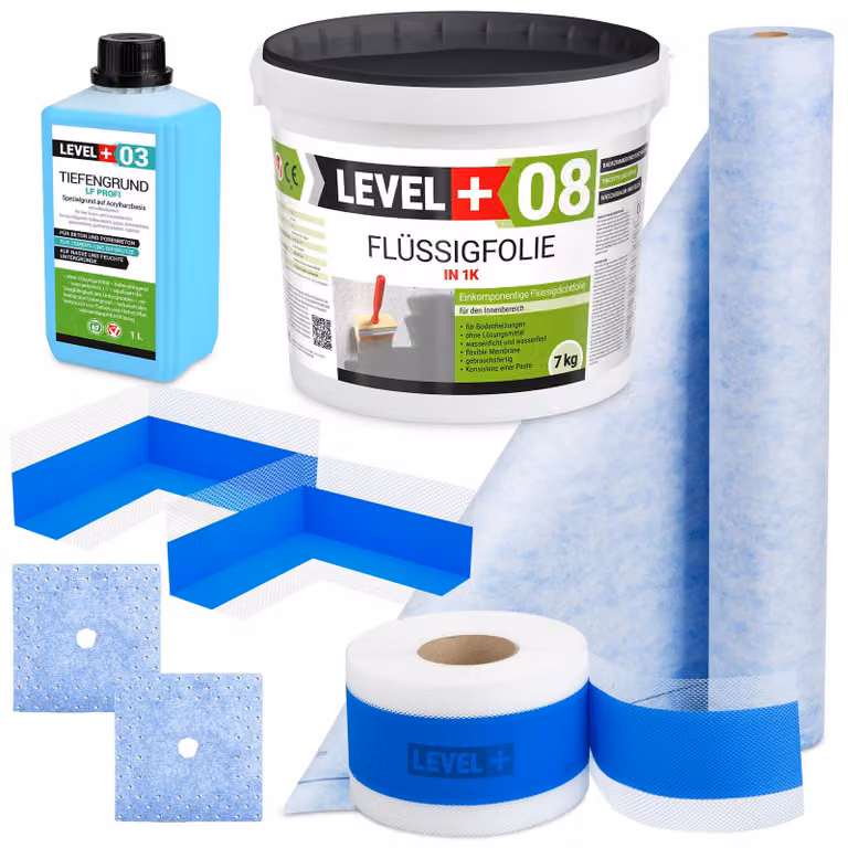 Set di impermeabilizzazione ca. 5 m² doccia bagno impermeabilizzazione pellicola liquida nastro impermeabilizzante SET360