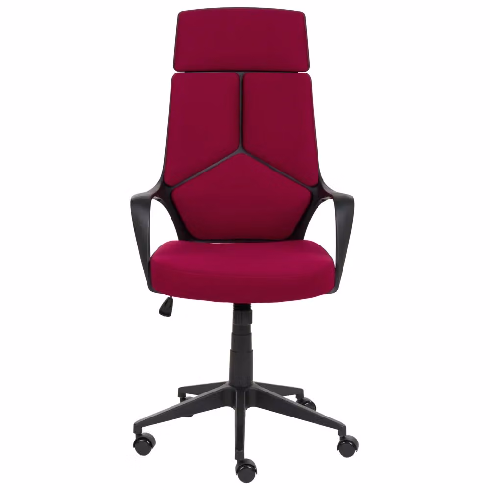 Sedia da ufficio girevole BELIANI in tessuto rosso con braccioli e ruote, regolabile in altezza, L: 64 cm, P: 64 cm, H: 120 cm – 2