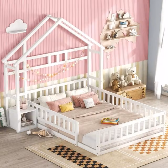 Letto per bambini 140x200 bianco - Xylo