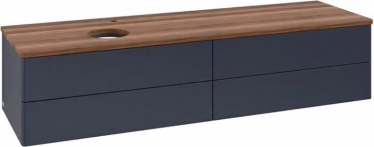 V&B Mobiletto senza struttura frontale - illuminazione Antao 160x50cm, HL, WBP w. wal, md bl. m Lac