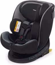 Seggiolino auto girevole 360 Foppapedretti Circle Dual Fix I-Size per altezza 40-150 cm, Nero