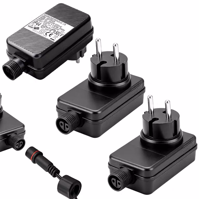 Alimentatore LED 12V 2A 24W, confezione da 3 pezzi, grado di protezione IP44, resistente all'acqua