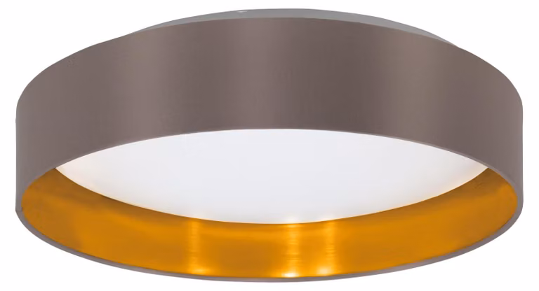 Plafoniera Contemporanea Maserlo 2 Policarbonato Bianco Luce Led Integrato