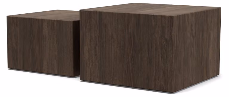 Tavolino quadrato in legno scuro