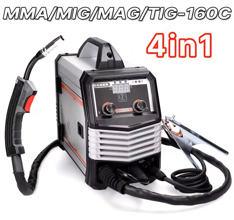 Saldatrice multifunzione – 4 in 1: MIG, MMA, MAG, TIG. Inverter, compatta e portatile – 220V