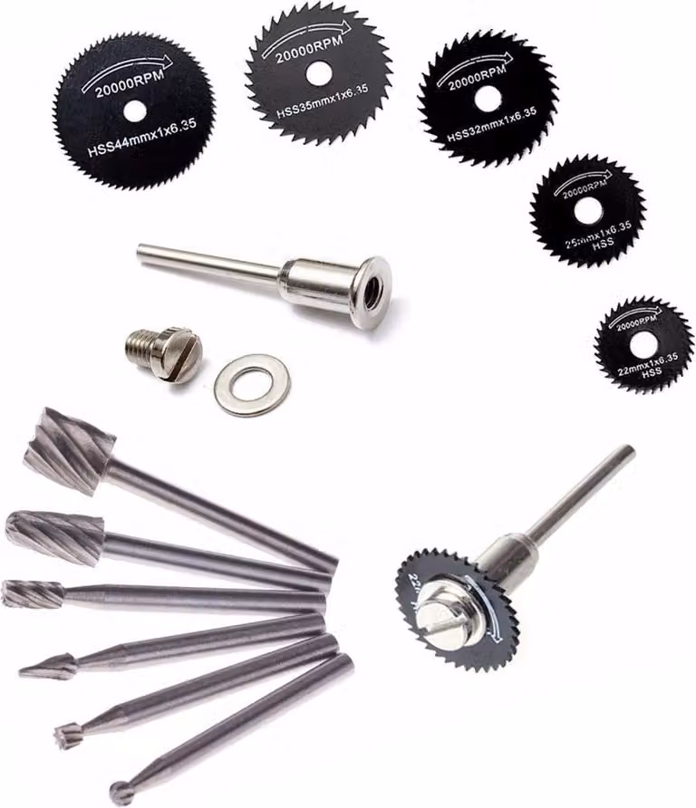 Impostare mini frese (dremel) e lame per seghe