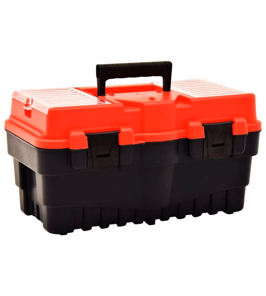 Cassetta degli Attrezzi in Plastica 462x256x242 mm Rossa