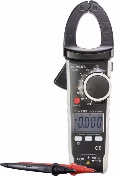 VOLTCRAFT VC585 Pinza amperometrica calibrata (ISO) digitale CAT III 600 V Display (conteggi): 4000 (VC585-ISO)