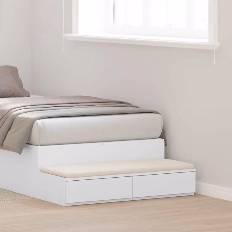 Cassetti per letto vidaXL, Bianco, L 90 cm x P 36,5 cm x H 16,5 cm