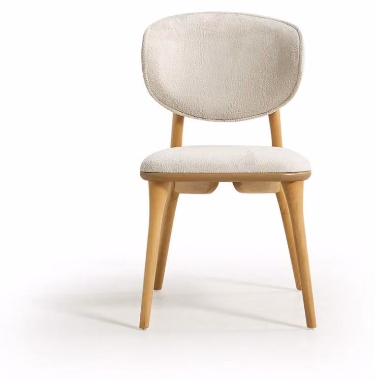 Designer Weißer Sitzstuhl Polsterstühle Edle Textil Lehnstühle