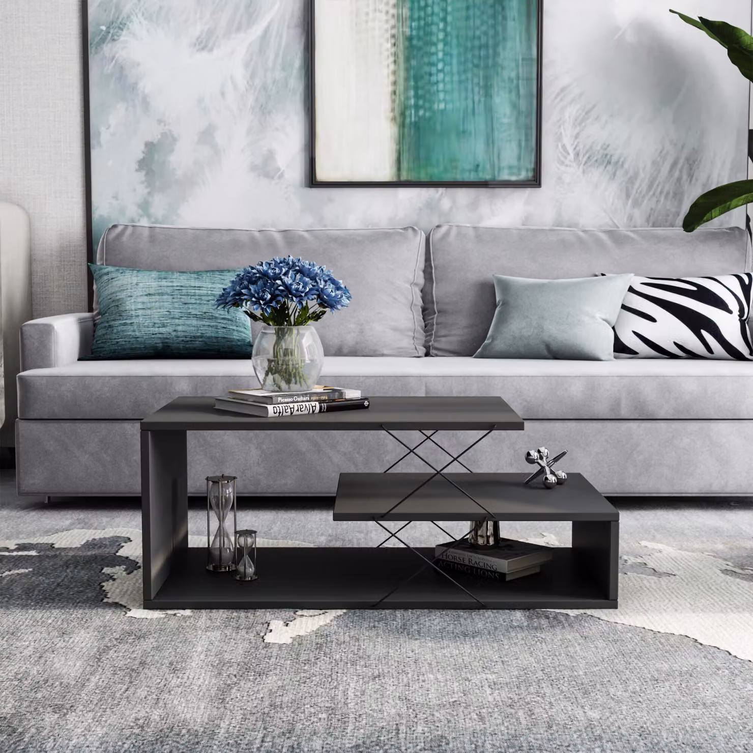 Skye Decor, Cayenne - Antracite, Tavolini, antracite, 100 x 40 x 50 cm
