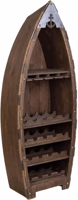 Portabottiglie Wanderlust Deco in legno di abete e metallo marrone L: 61 cm, P: 31 cm, H: 154 cm