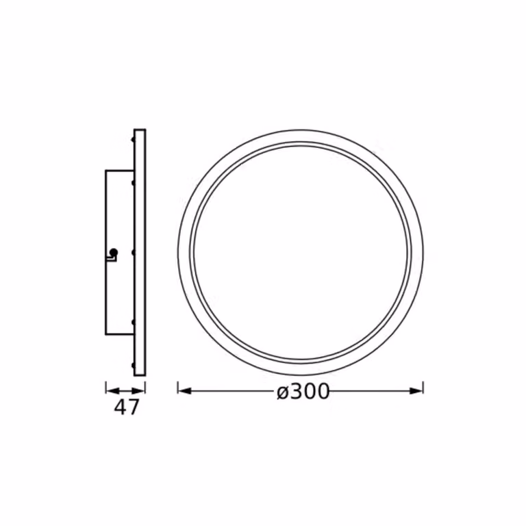 OSRAM Plafoniera BATHROOM, Nero, Bagno, Alluminio, Moderno, Plafoniera