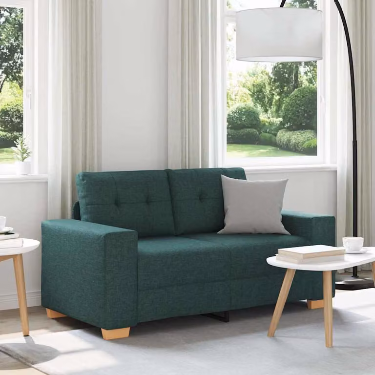 Divanetto vidaXL Verde Scuro in Tessuto L: 160 cm, P: 77 cm, H: 82 cm