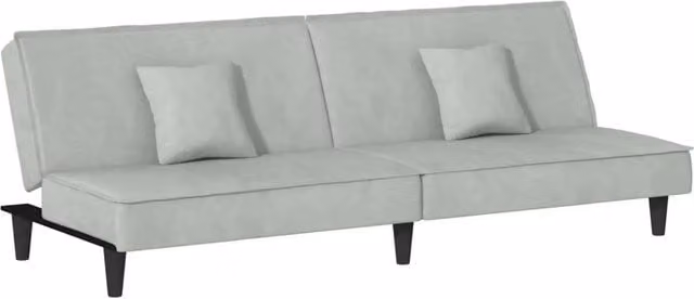Divano letto | Sof¨¤ letto | Letto singolo Grigio Chiaro in Velluto