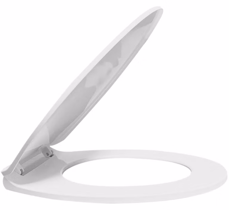 Sedile per WC Toluco - plastica PP - bianco lucido - 34,7 x 3,5 x 41 x 5 cm
