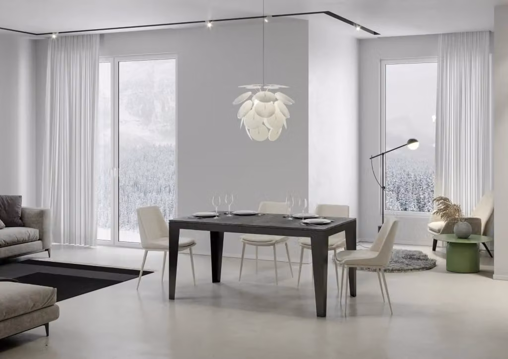 Tavolo Allungabile Flame Evolution Grigio Cemento L/P/H: 120-224 x 90 x 80 cm – 2