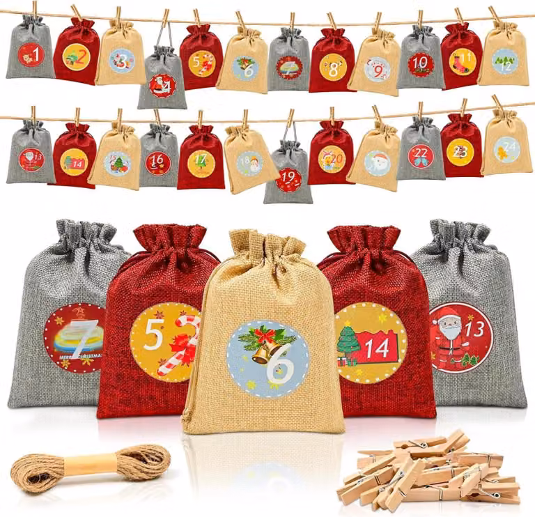 Calendario dell'Avvento da riempire 24 pezzi 18x13CM incl. accessori