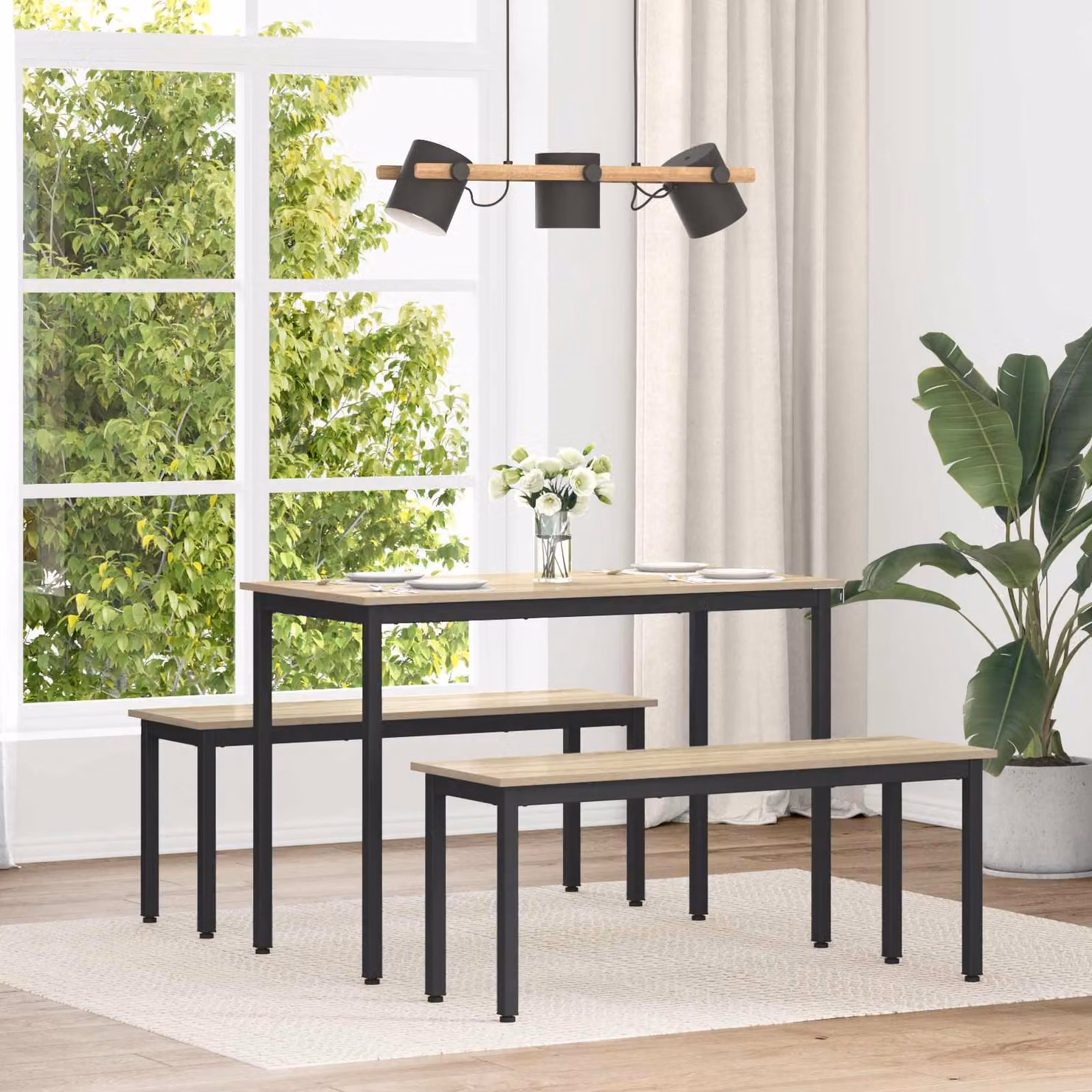 vidaXL Tavoli da pranzo 110 x 55 x 75 cm Legno ingegnerizzato