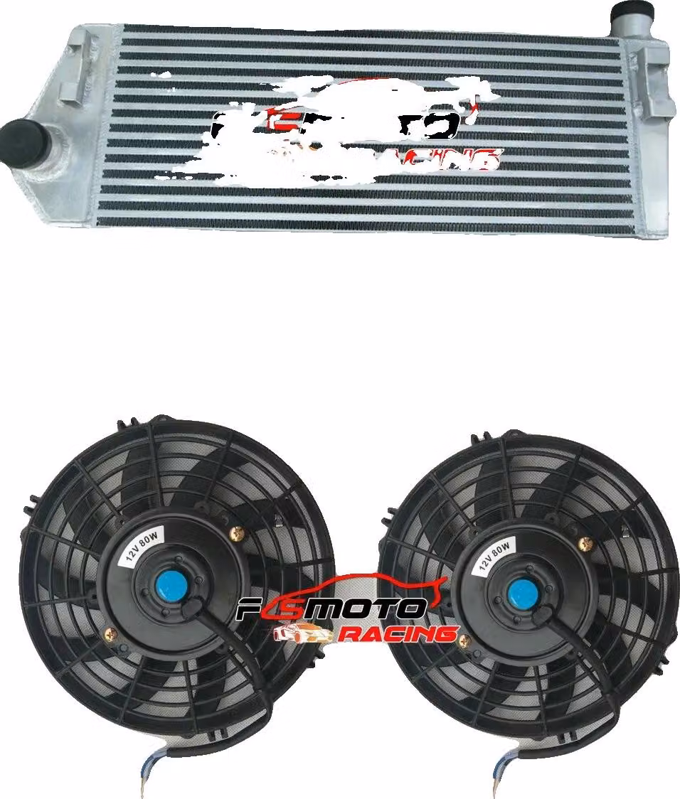 Intercooler, dimensioni del nucleo 635 mm x 244 mm x 60 mm, dimensioni complessive 795 mm x 302 mm x 110 mm, diametro di ingresso 50 mm, diametro di uscita 50 mm, design di tubo e aletta