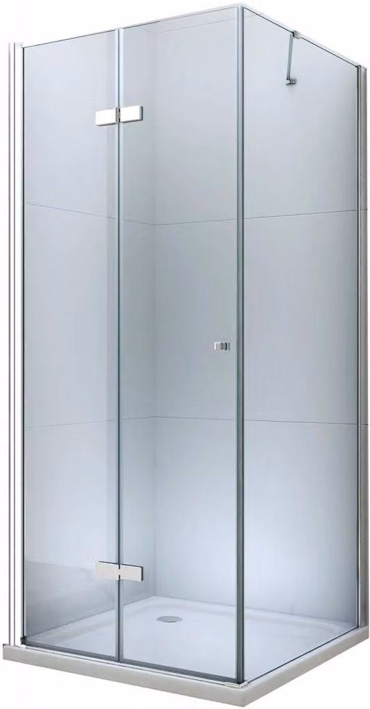 Mexen Lima cabina doccia pieghevole 110 x 90 cm, trasparente, cromo + piatto Flat - 856-110-090-01-00-4010