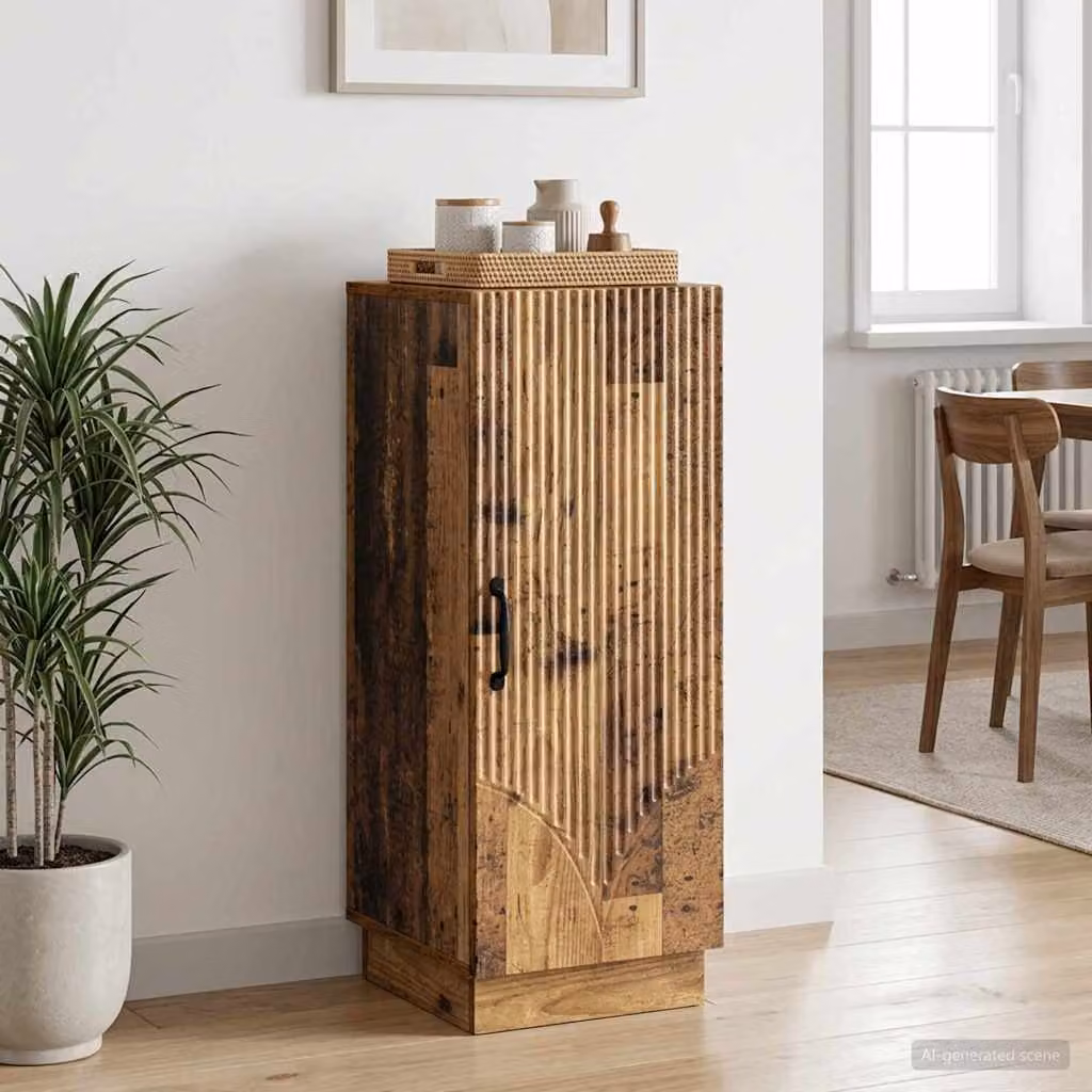 Credenza vidaXL in legno ingegnerizzato color marrone stile classico L/P/H: 33 x 34,5 x 87 cm