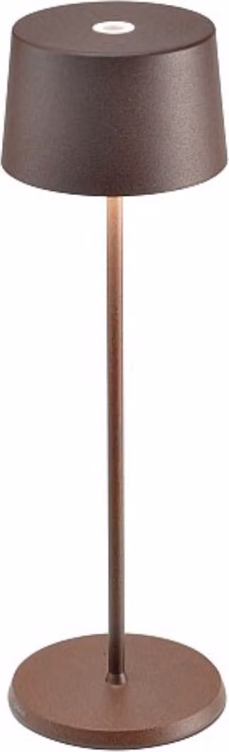 Lampada a led da tavolo Olivia Pro Corten ricaricabile e dimmerabile