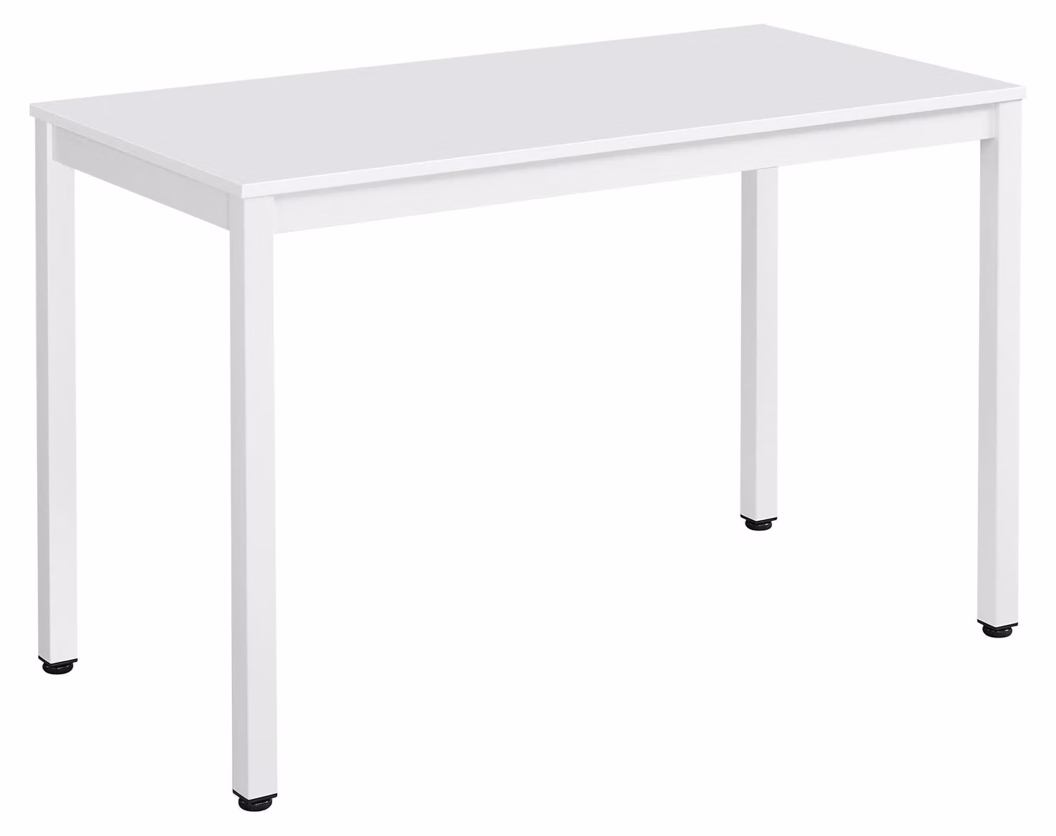 Tavolo rettangolare per cucina e ufficio TESSA 120x60, bianco, con gambe in metallo