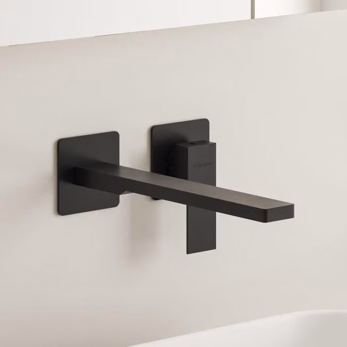 Kronenbach Quara 3.0: Miscelatore da parete per lavabo, sporgenza di 24 cm