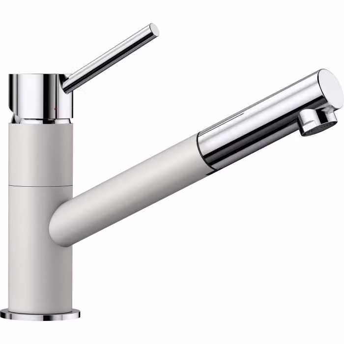 BLANCO KANO-S SILGRANIT aspetto bicolore argento granito bianco/cromo