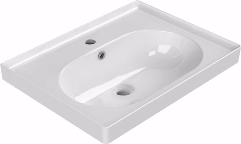 Lavabo in Vetroceramica BRAND 60x45cm, bianco