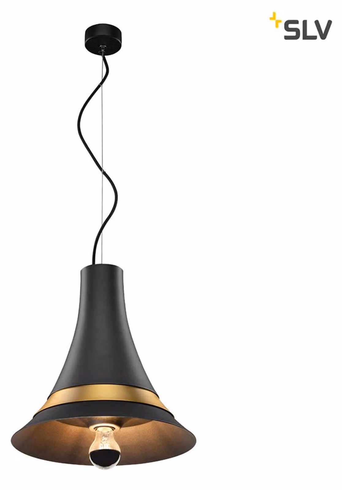 SLV Bato 35 lampada a sospensione nera, ottone SLV 1001266