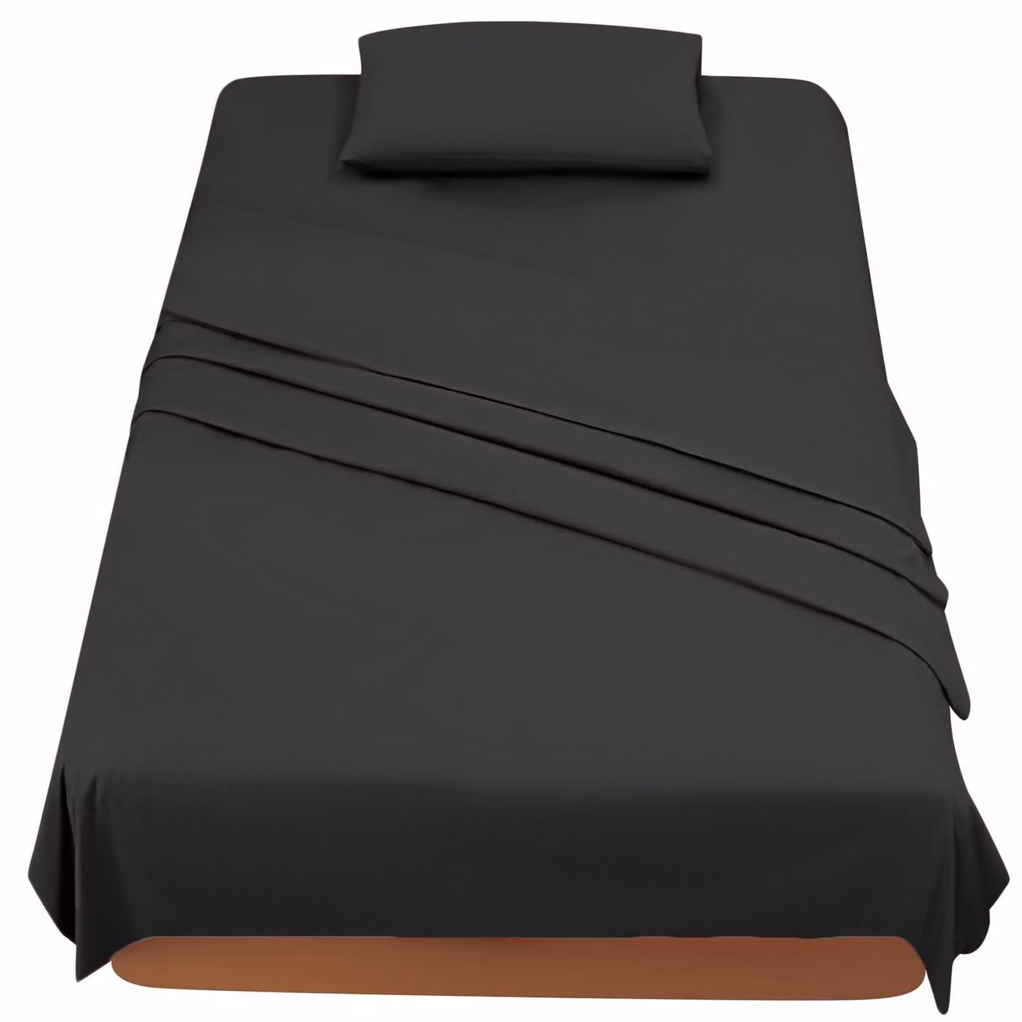 Set di lenzuola in microfibra per letto da 90 cm, colore nero
