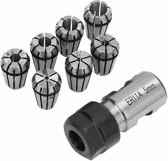 Prolunghe per mandrino professionali, set da 7 pezzi, da 1 a 7 mm - Supporto motore da 5 mm - Accessori per macchine CNC - Acciaio per viti di alta qualità - Accessori CNC