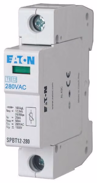 Eaton 158306 SPBT12-280/1 Scaricatore di sovratensioni Protezione da sovratensioni per: Quadro di distribuzione 1 pz