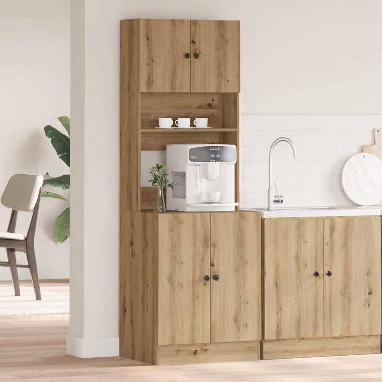 vidaXL Credenza da cucina moderna in rovere marrone L: 60 cm, P: 50 cm, H: 180 cm