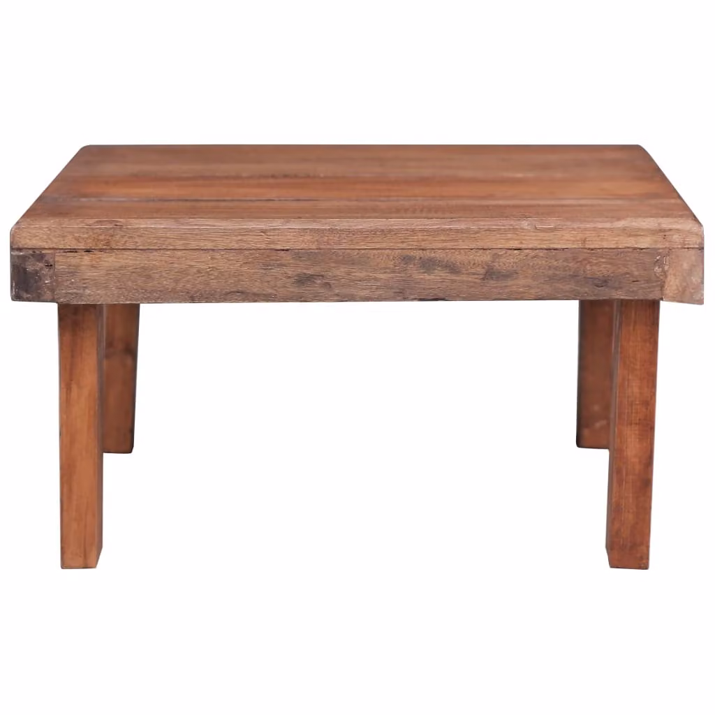 vidaXL Tavolino 60x45x23 cm in legno massello antico