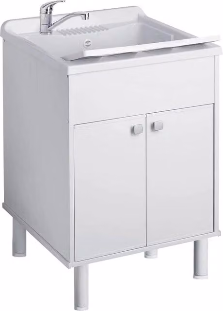Wastafello 60x50x85cm resistente all'acido e impermeabile bianco
