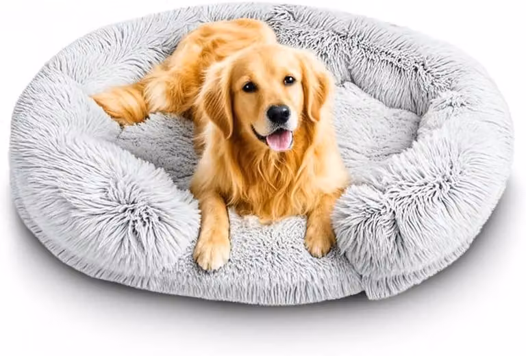 Cuccia per cani, 90 cm, ortopedica, grigia, con rivestimento removibile e lavabile, base antiscivolo, per animali domestici