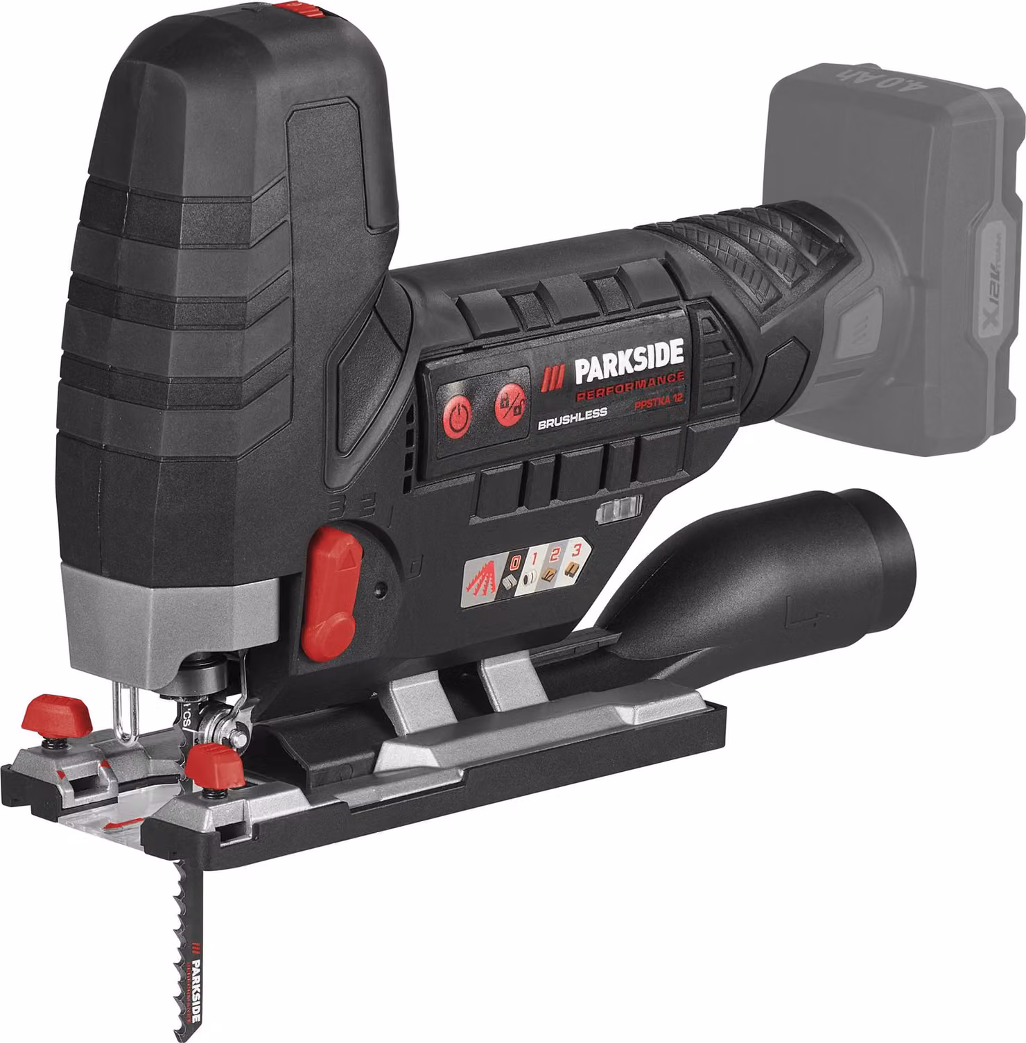 Sega a gattuccio a batteria PARKSIDE PERFORMANCE® 12 V «PPSTKA 12 A1», senza batteria e caricabatteria